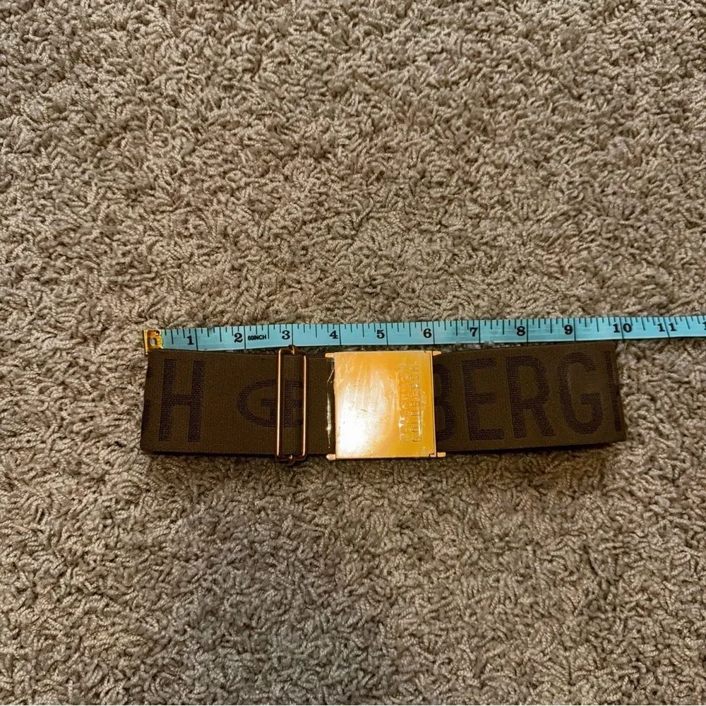 Goldbergh Ski Belt Logo Marmottes Tan Gold Metallic for Ski Pants, ski suit
